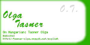 olga tasner business card